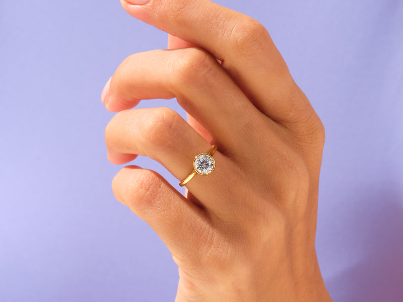 Bezel Round Engagement Ring