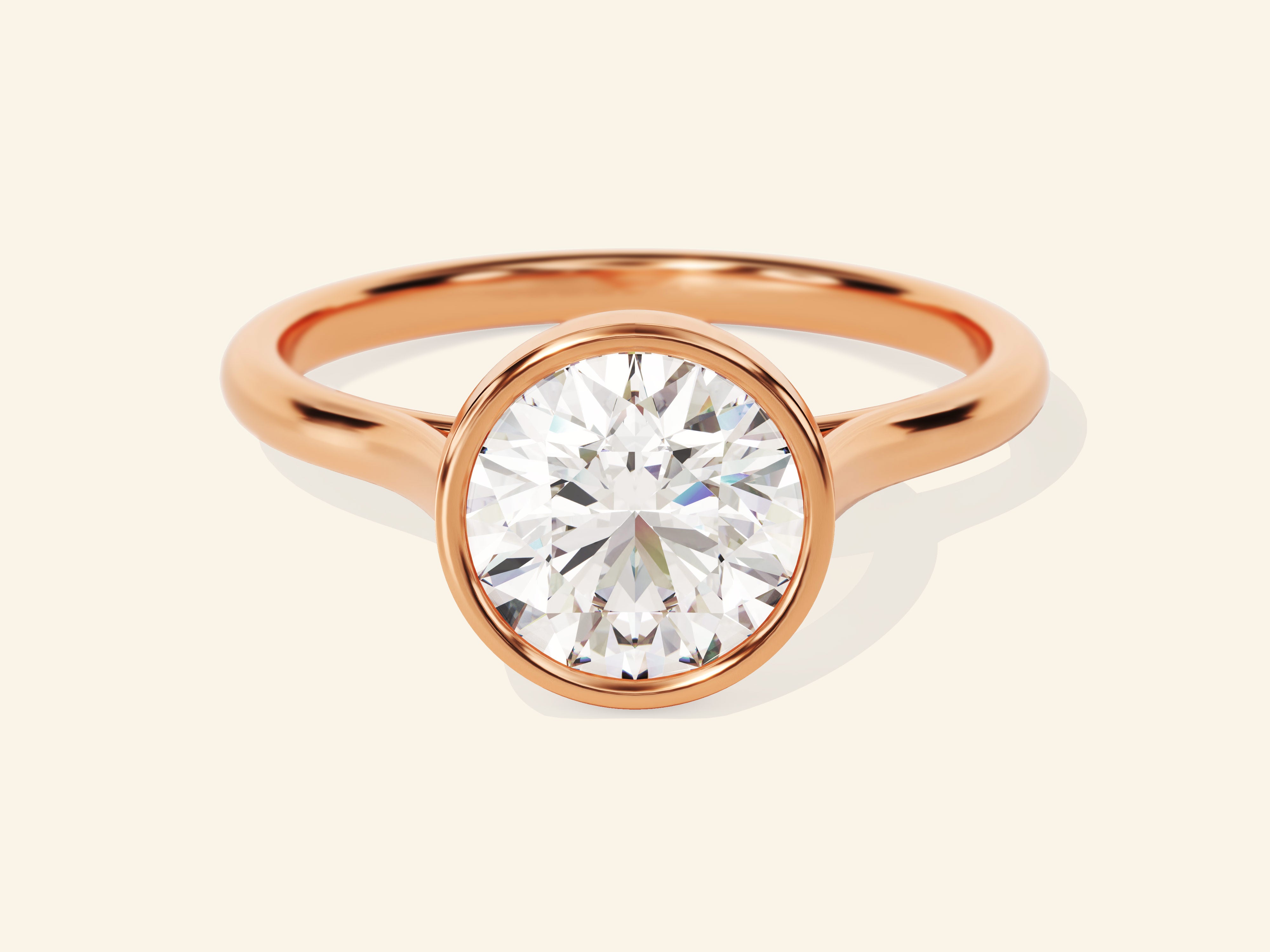 Bezel Round Engagement Ring