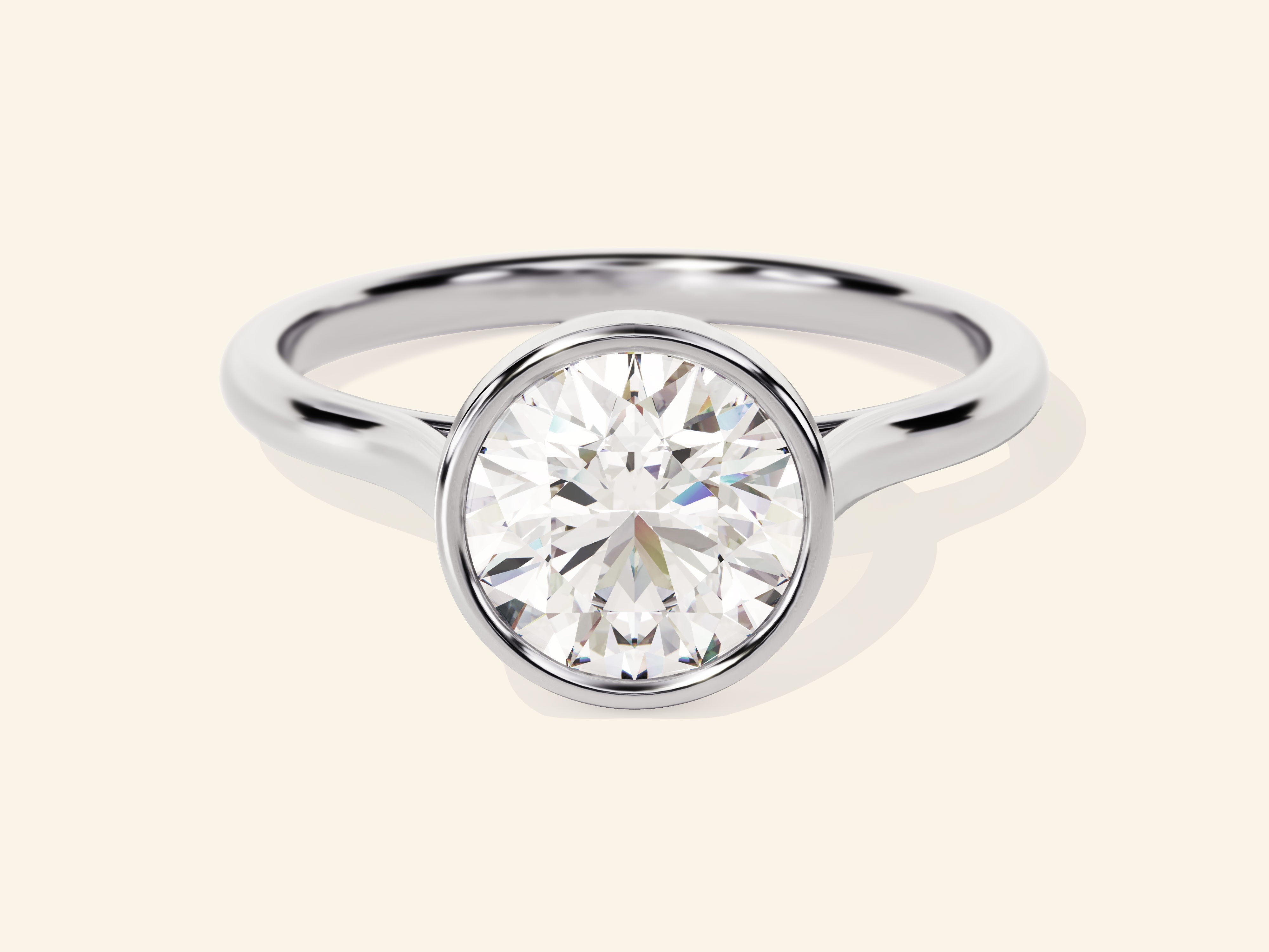 Bezel Round Engagement Ring