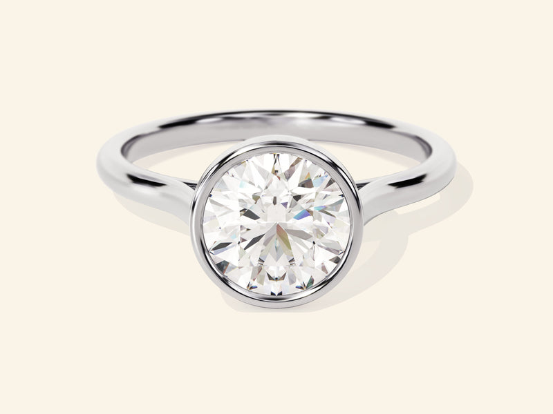 Bezel Round Engagement Ring