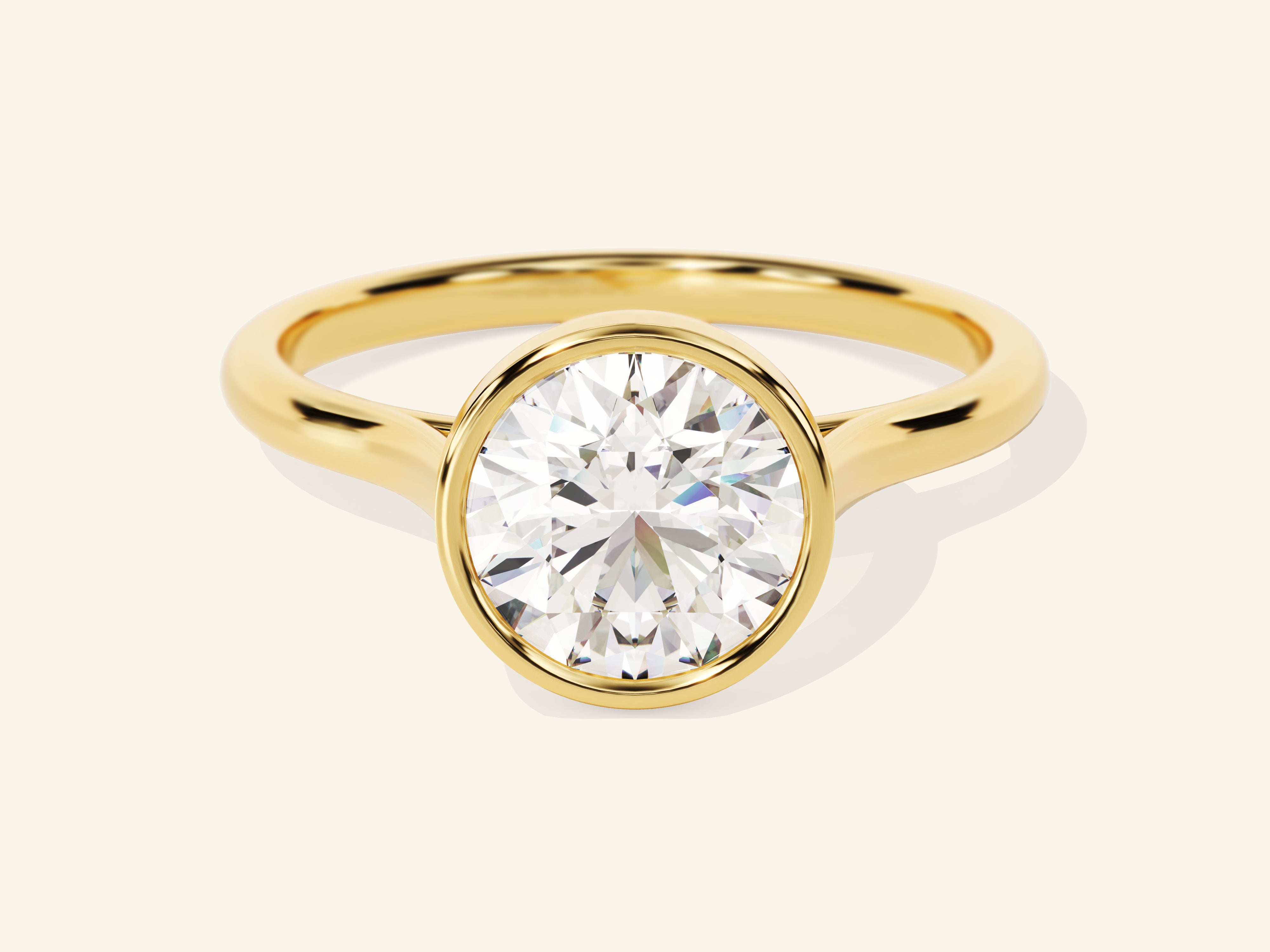 Bezel Round Engagement Ring