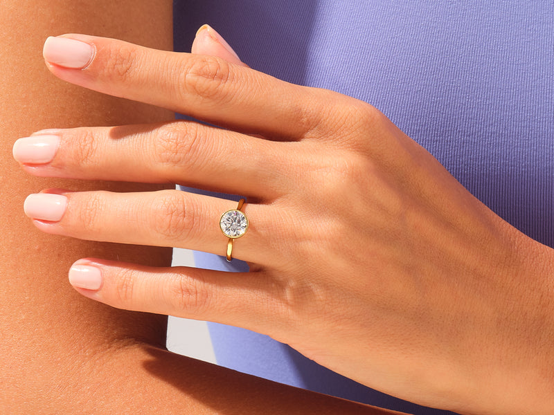 Bezel Round Engagement Ring