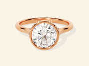 Bezel Round Engagement Ring