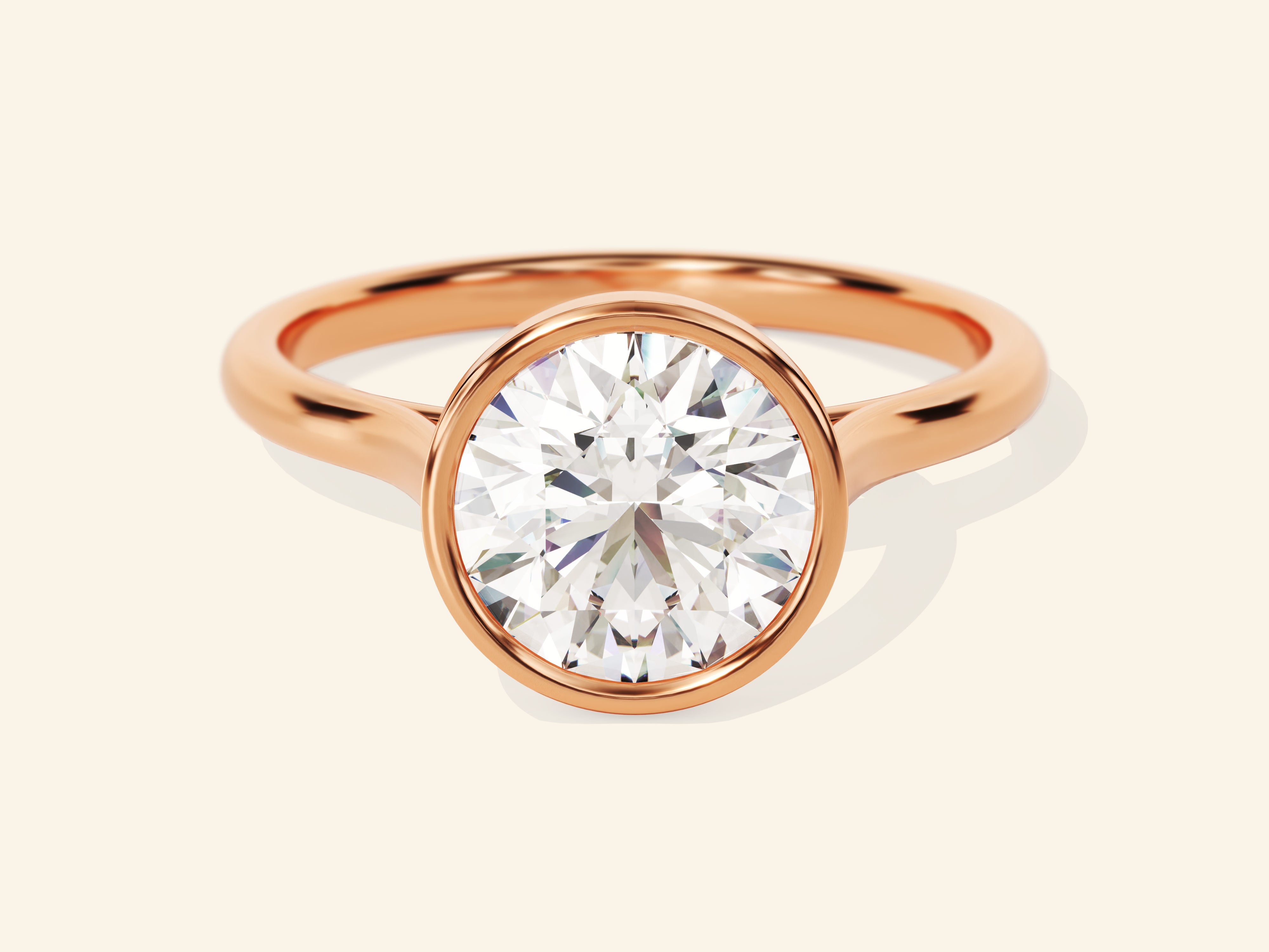 Bezel Round Engagement Ring