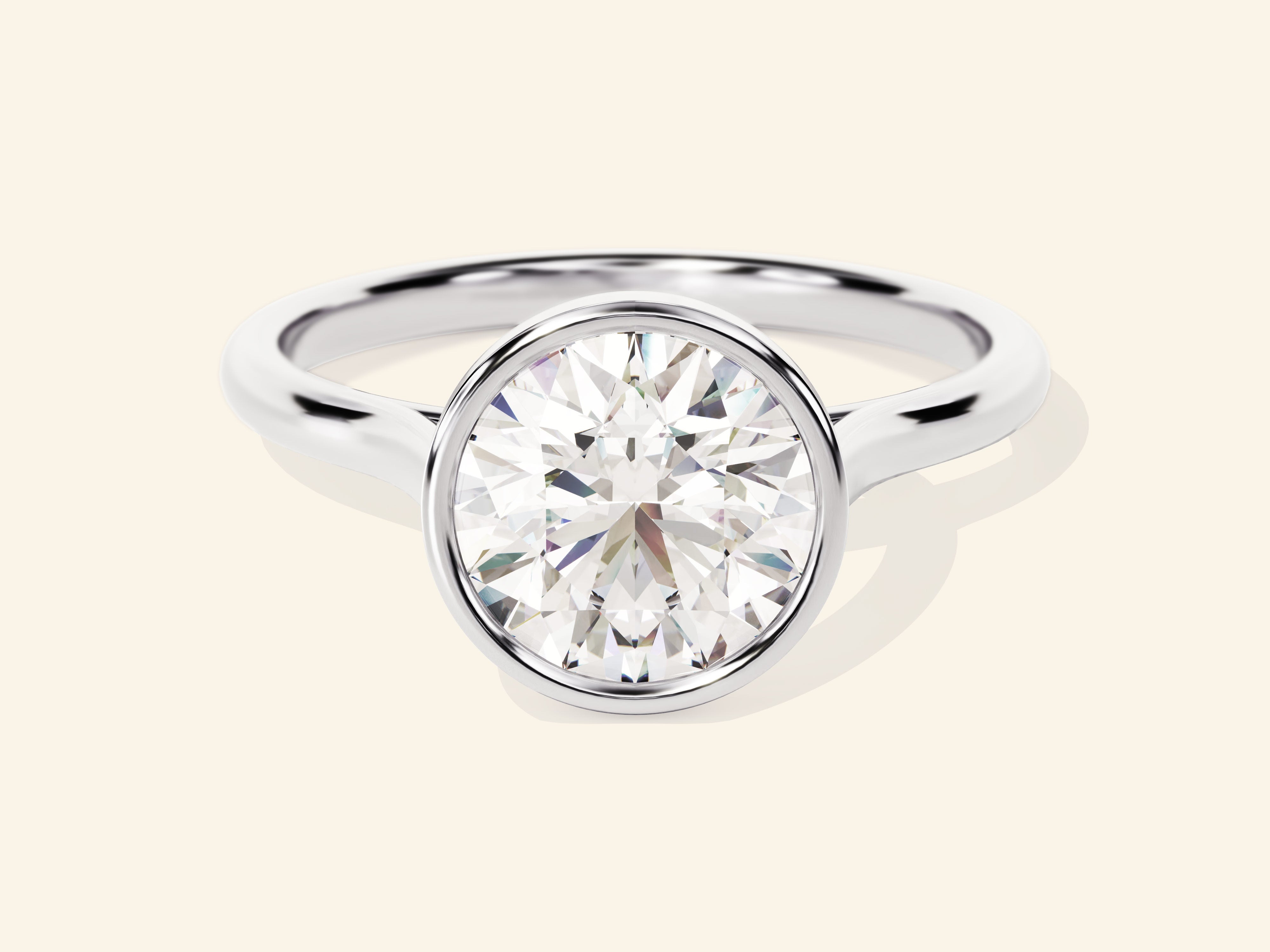 Bezel Round Engagement Ring