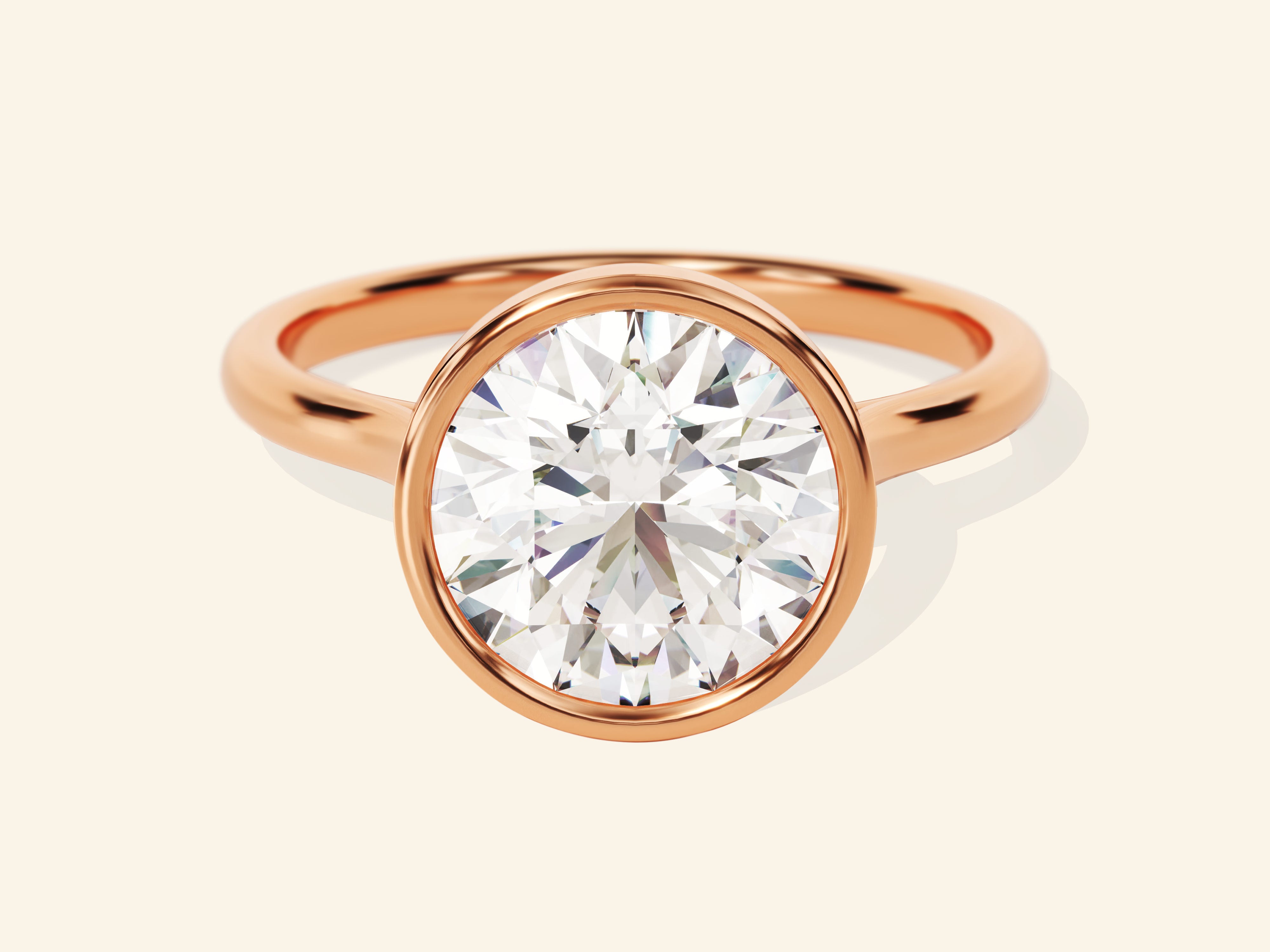 Bezel Round Engagement Ring