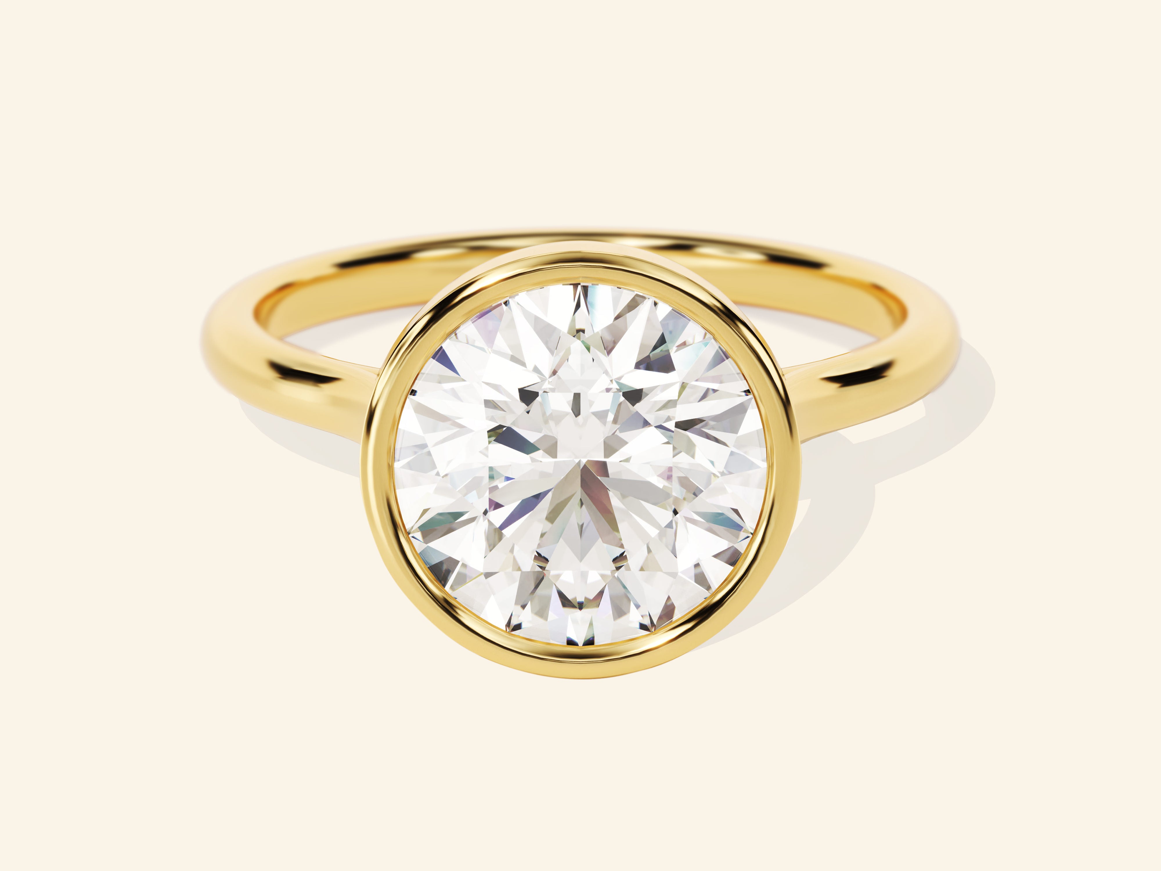 Bezel Round Engagement Ring