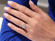 Vintage Cluster Marquise Cut Engagement Ring
