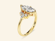 Vintage Cluster Marquise Cut Engagement Ring