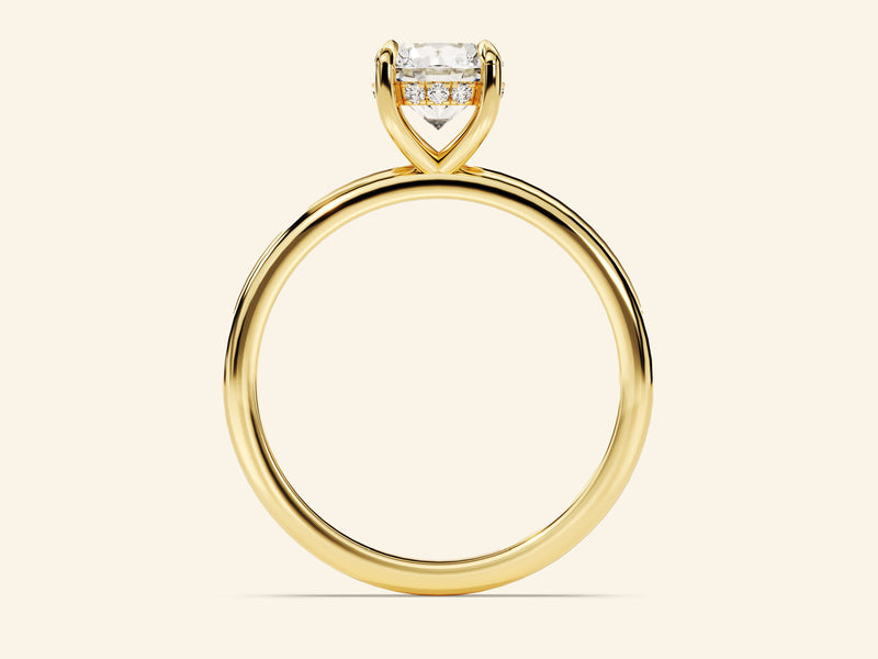 Hidden Halo Round Engagement Ring