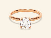 Hidden Halo Round Engagement Ring