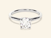 Hidden Halo Round Engagement Ring
