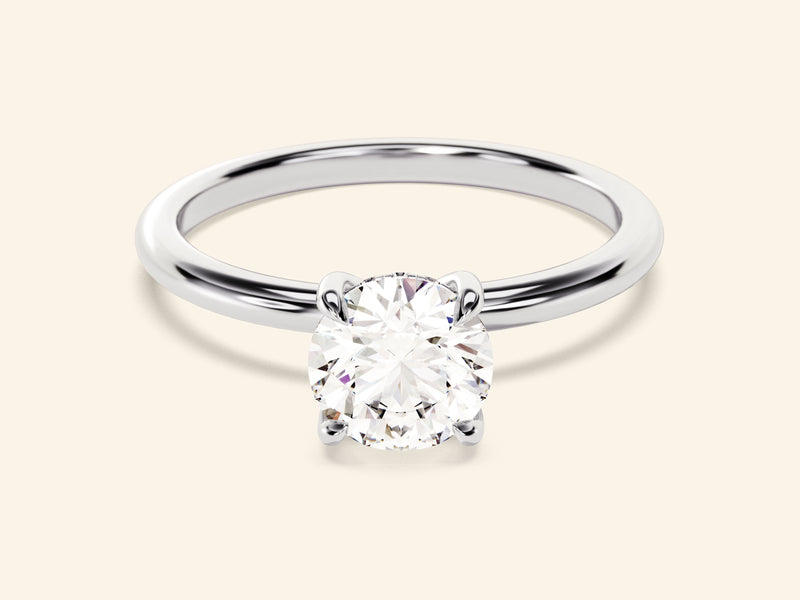 Hidden Halo Round Engagement Ring