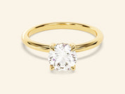 Hidden Halo Round Engagement Ring