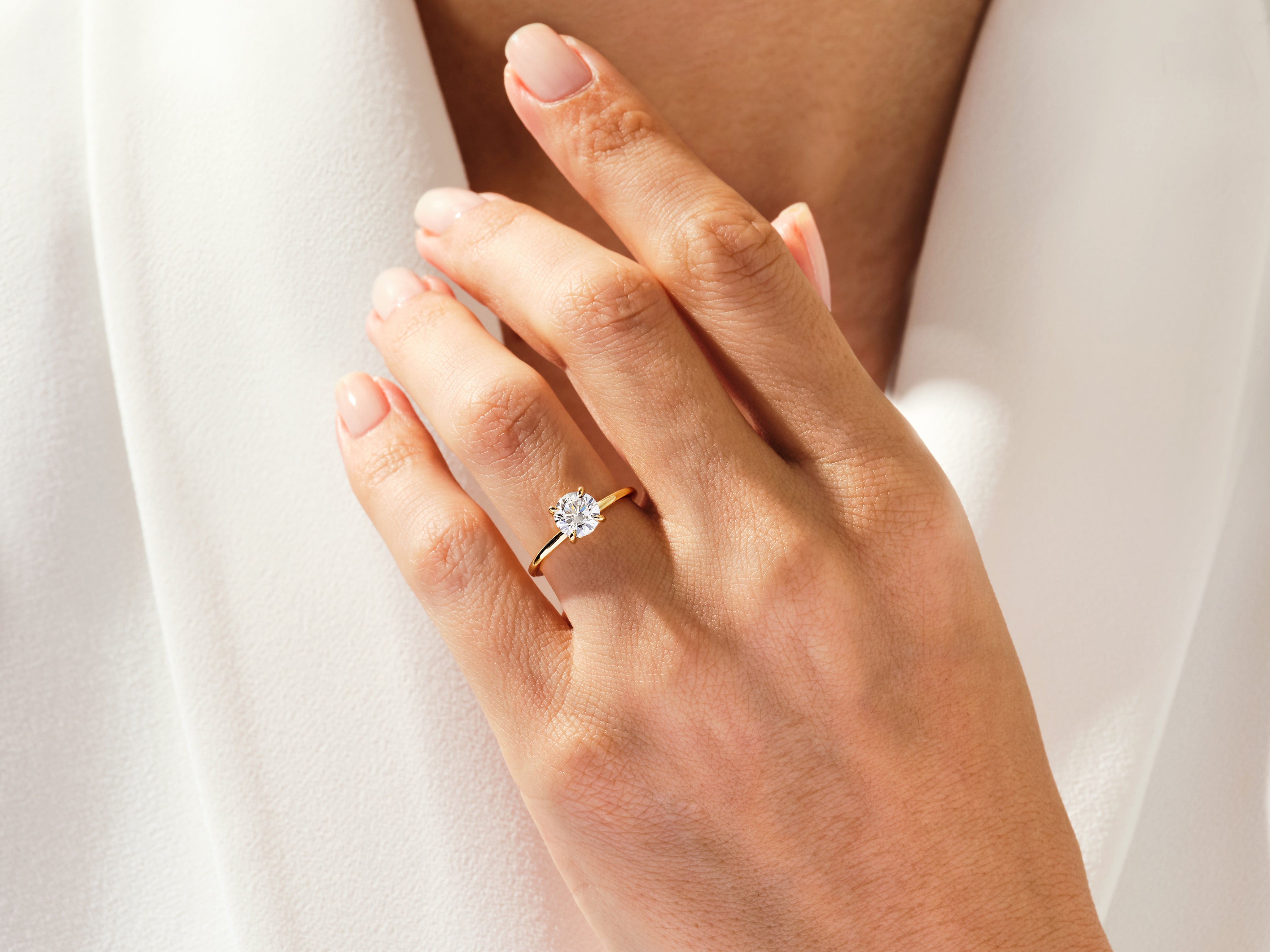 Hidden Halo Round Engagement Ring