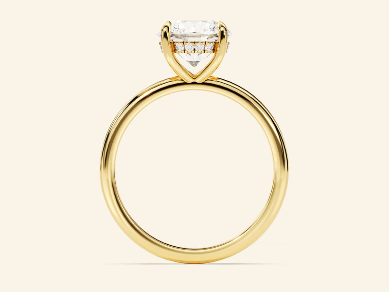 Hidden Halo Round Engagement Ring