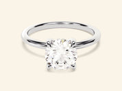 Hidden Halo Round Engagement Ring