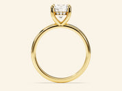 Hidden Halo Round Engagement Ring