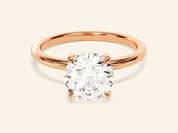 Hidden Halo Round Engagement Ring