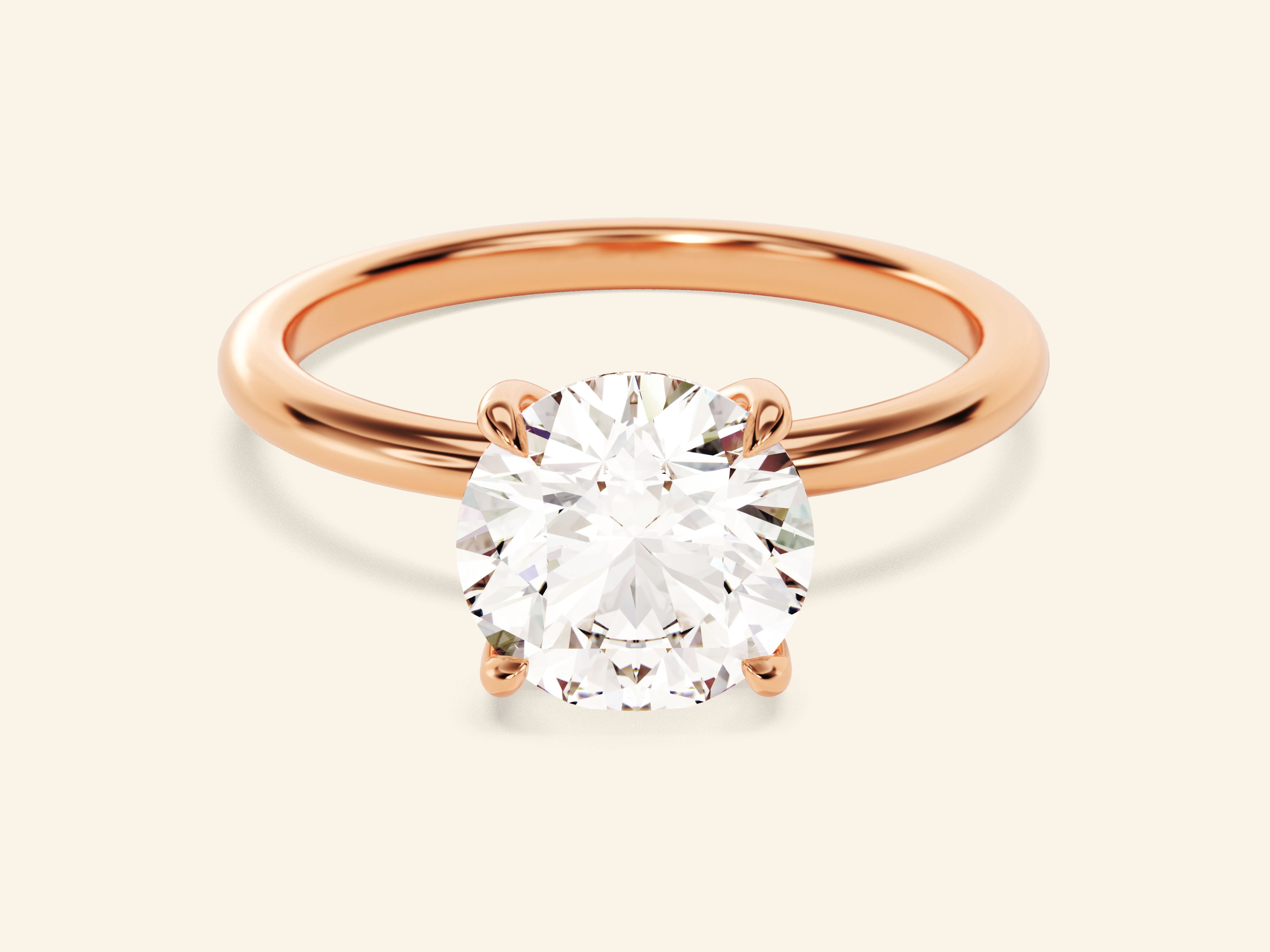 Hidden Halo Round Engagement Ring
