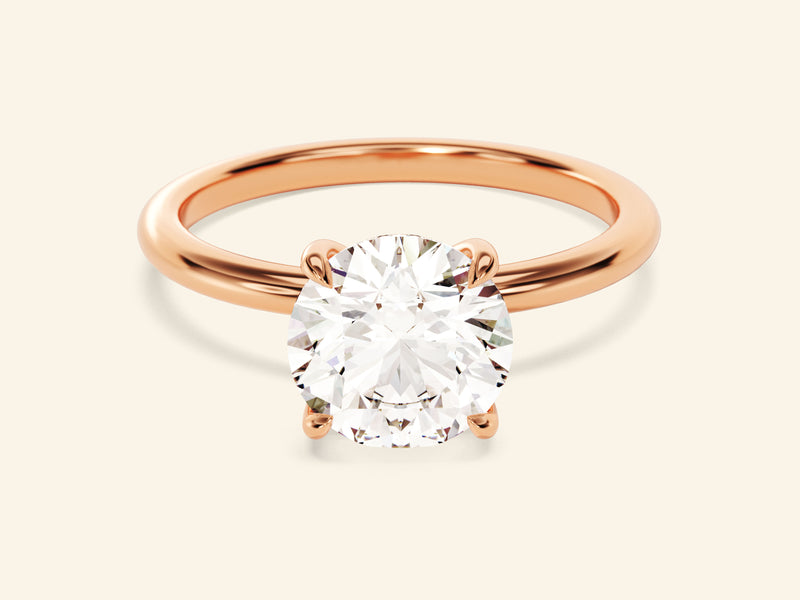 Hidden Halo Round Engagement Ring