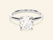 Hidden Halo Round Engagement Ring