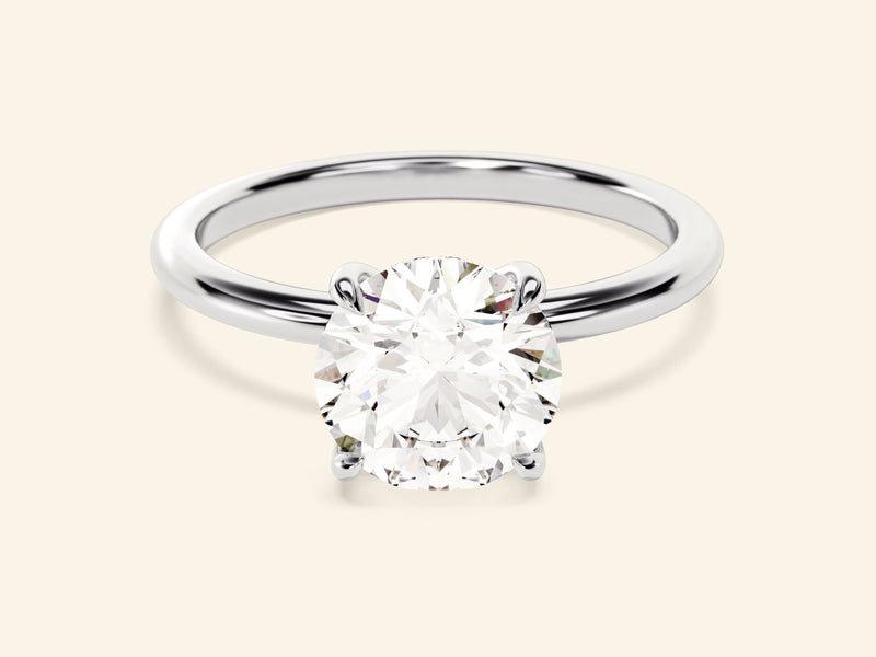Hidden Halo Round Engagement Ring