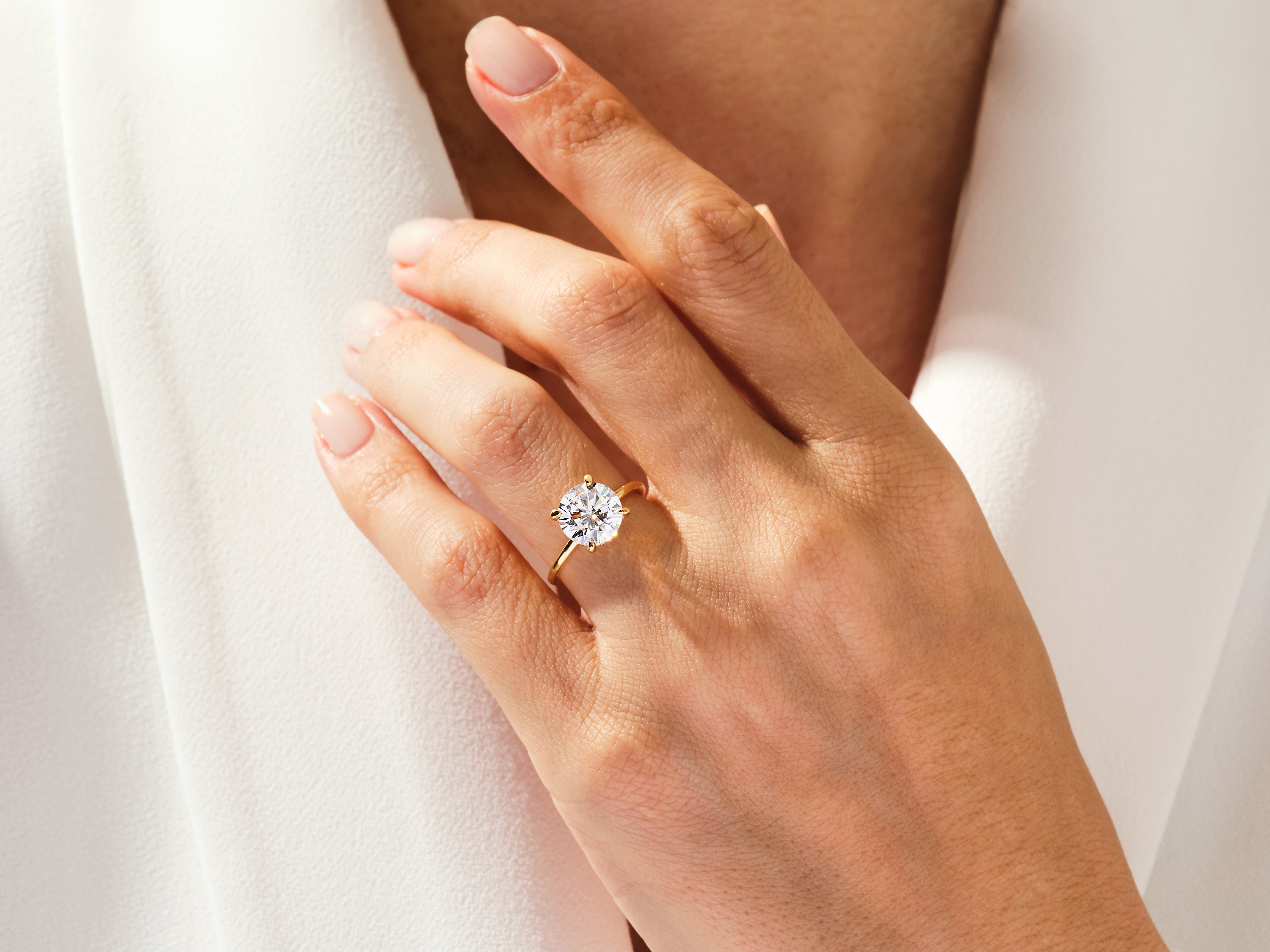 Hidden Halo Round Engagement Ring