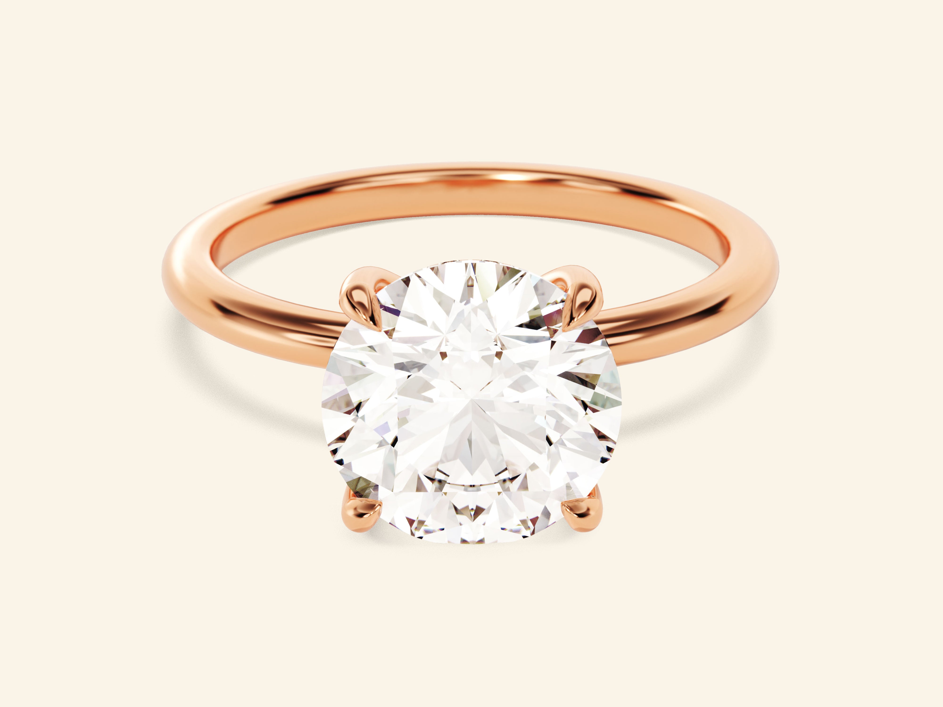 Hidden Halo Round Engagement Ring