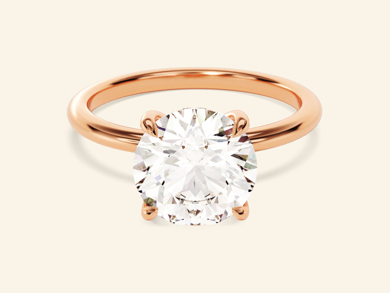 Hidden Halo Round Engagement Ring
