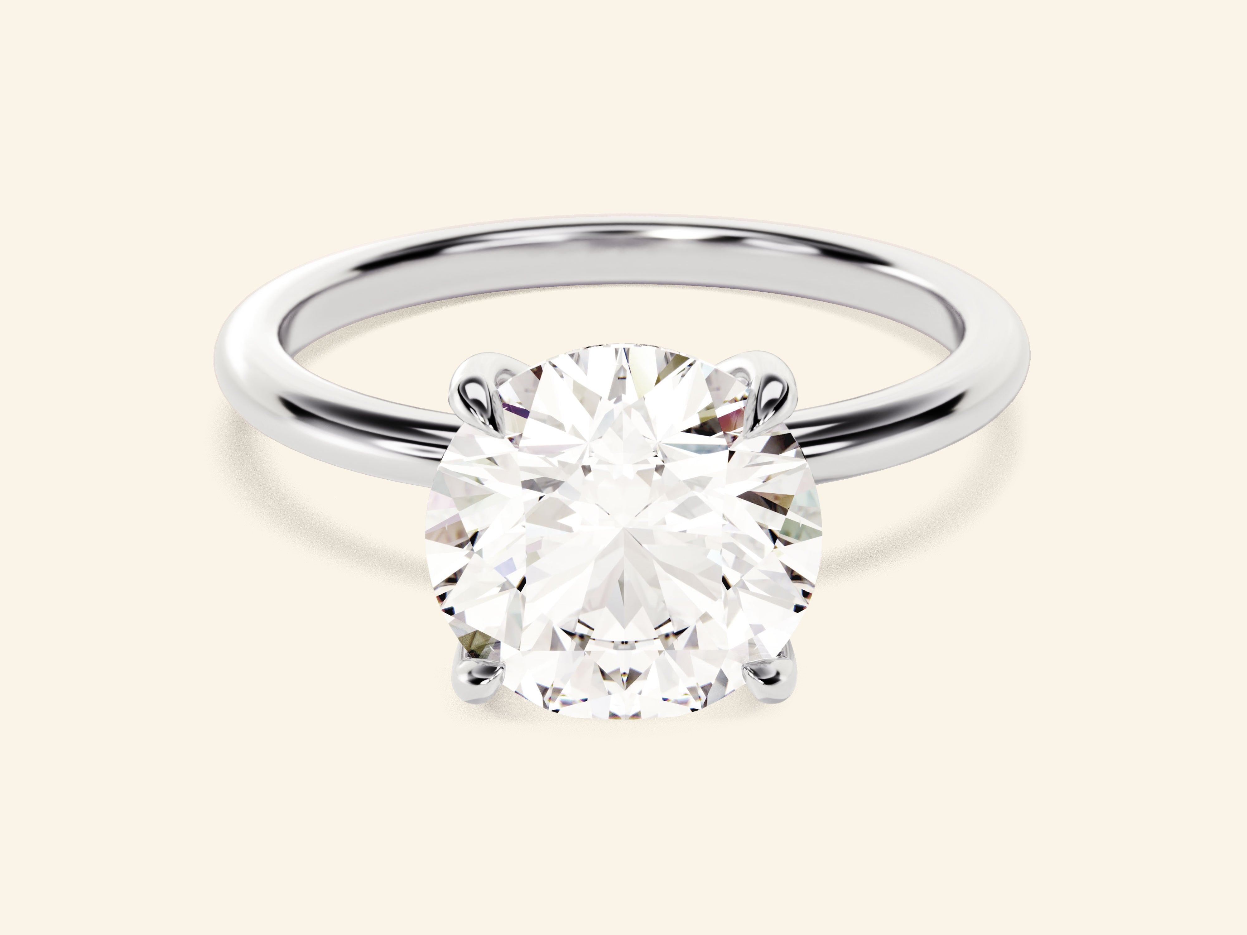 Hidden Halo Round Engagement Ring