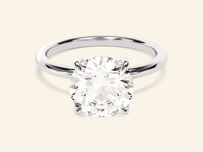 Hidden Halo Round Engagement Ring