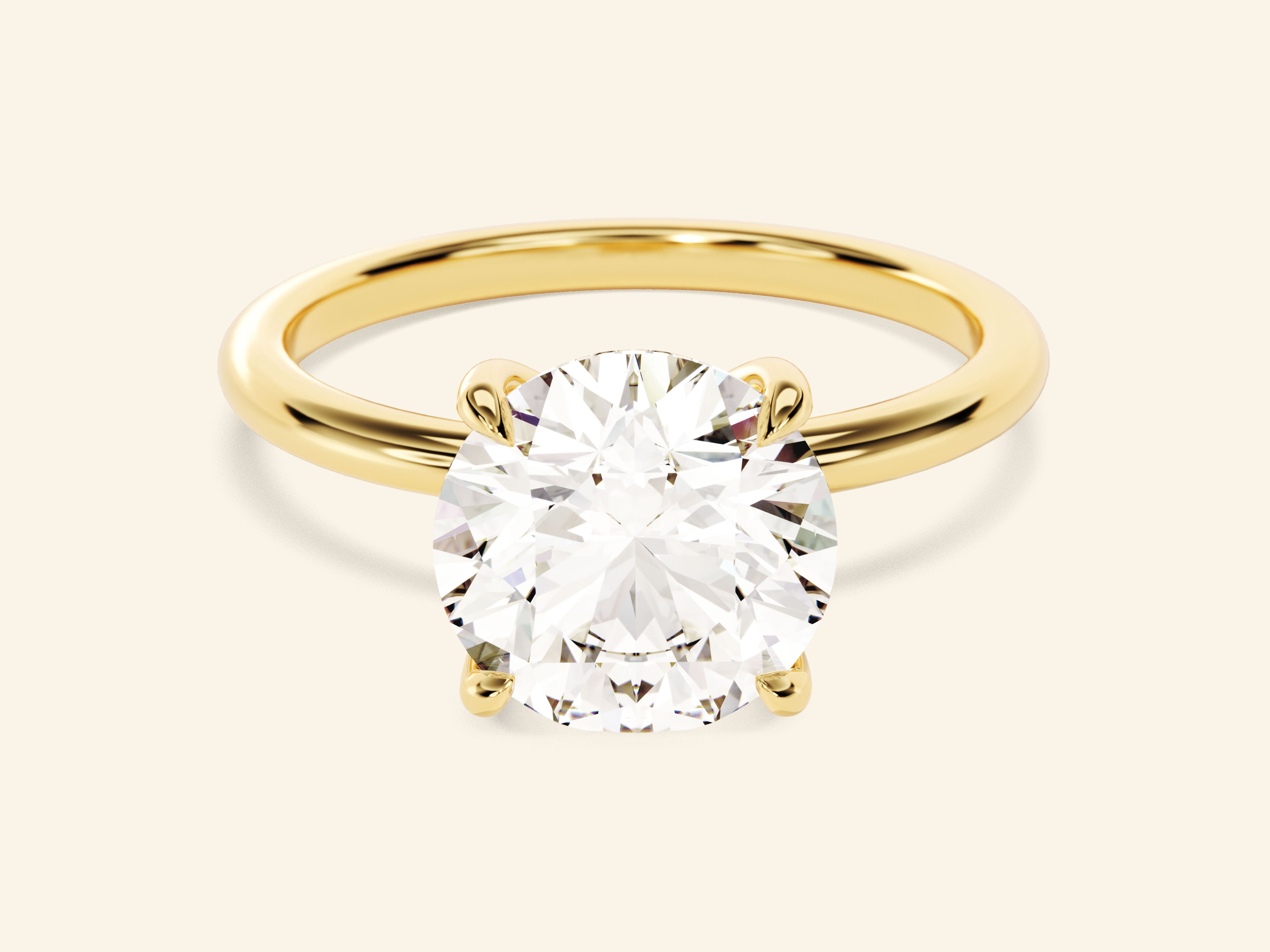 Hidden Halo Round Engagement Ring