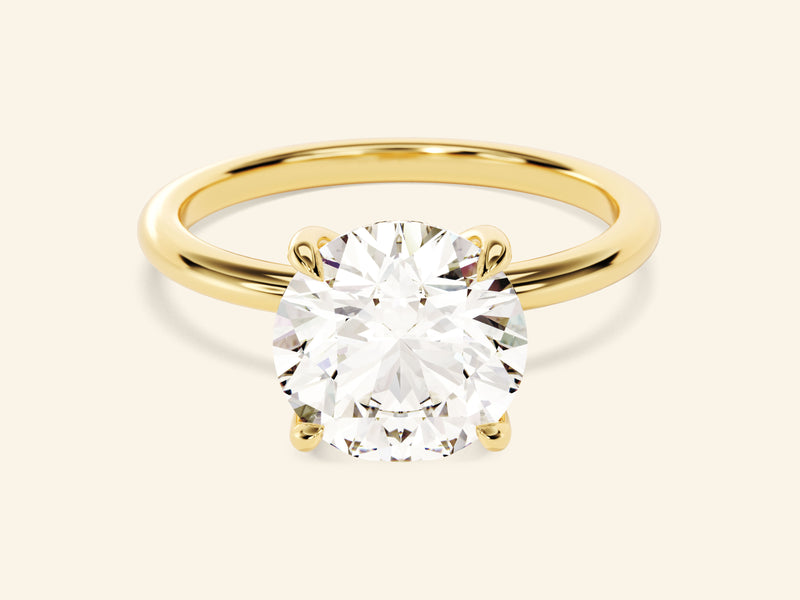 Hidden Halo Round Engagement Ring