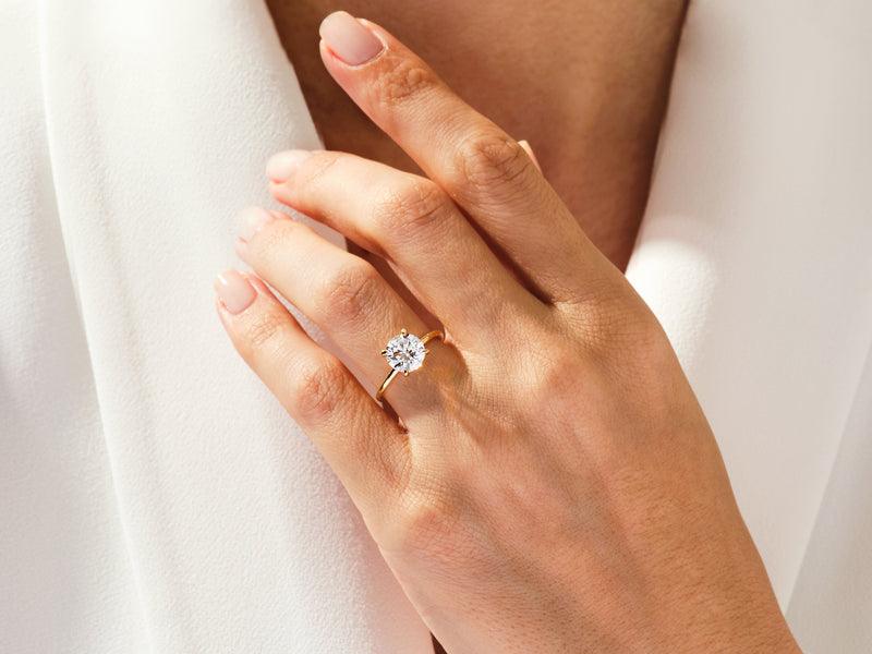 Hidden Halo Round Engagement Ring