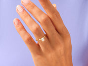 Hidden Halo Oval Engagement Ring