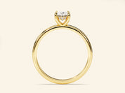 Hidden Halo Oval Engagement Ring