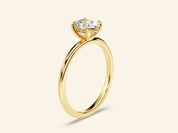Hidden Halo Oval Engagement Ring