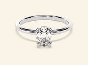 Hidden Halo Oval Engagement Ring