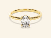 Hidden Halo Oval Engagement Ring