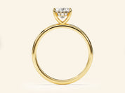 Hidden Halo Oval Engagement Ring