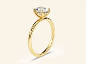 Hidden Halo Oval Engagement Ring