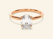 Hidden Halo Oval Engagement Ring
