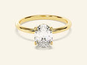 Hidden Halo Oval Engagement Ring