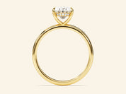 Hidden Halo Oval Engagement Ring