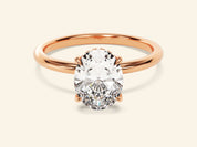 Hidden Halo Oval Engagement Ring