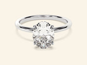 Hidden Halo Oval Engagement Ring