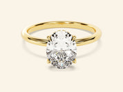Hidden Halo Oval Engagement Ring