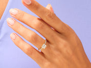 Princess Cut Engagement Ring with Pave Set Side Stones