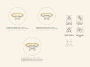 Princess Cut Engagement Ring with Pave Set Side Stones